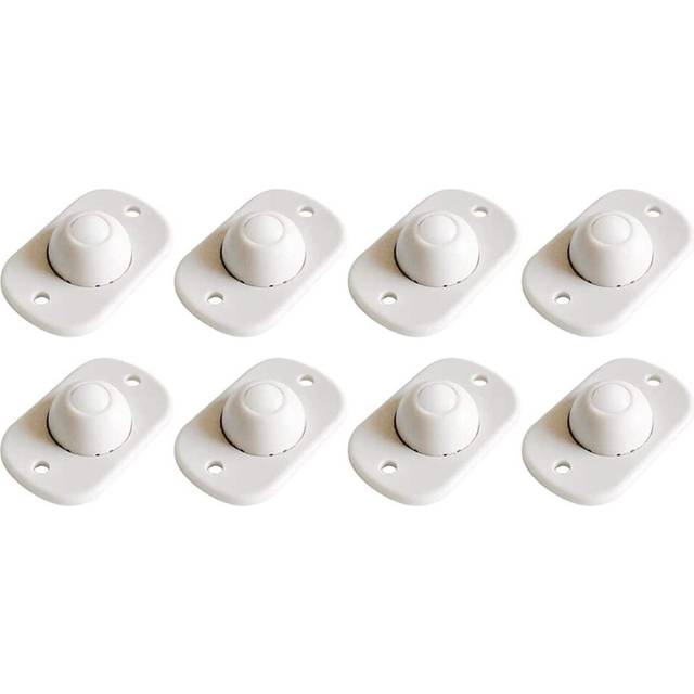 8 PCS Swivel-Casters Wheels Plastic-360 Self-Adhesive - Silent Trash Can Universal Swivel Wheels Paste Pulley