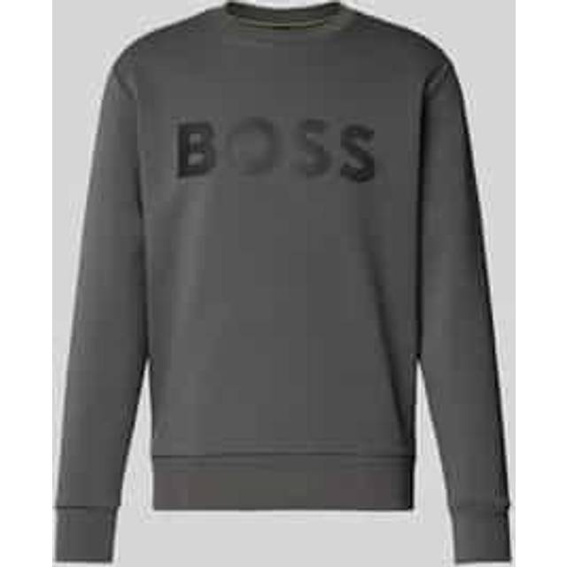 BOSS Salbo Tape Logo Herr Sweatshirts Stl. L - Från Magasin - Dark Grey (L)