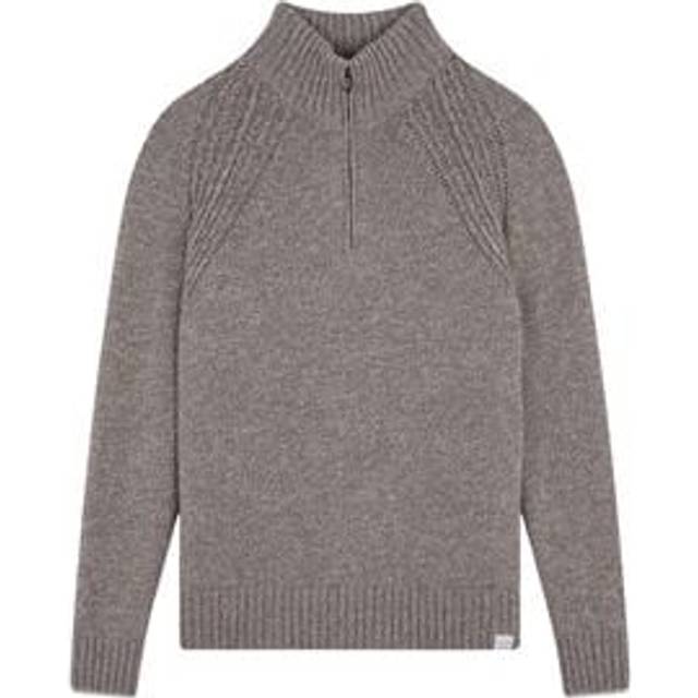 Paul Shark Men's High Neck Sweater With Half Zip 14311128 Beige Melange
