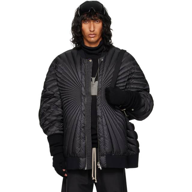 Rick Owens Moncler + Rick Owens Black Radiance Peter Bomber Jacket - 999 Black - 3