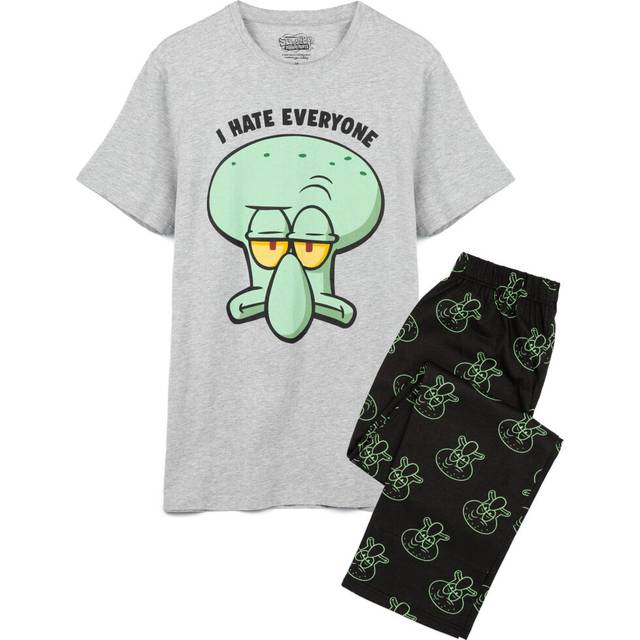 (L) SpongeBob SquarePants Mens Pyjamas Adults Squidward PJS