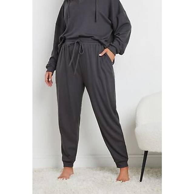 Yours Curve Pink Waffle Cuffed Joggers, Women's Curve & Plus Size, Yours - 30-32