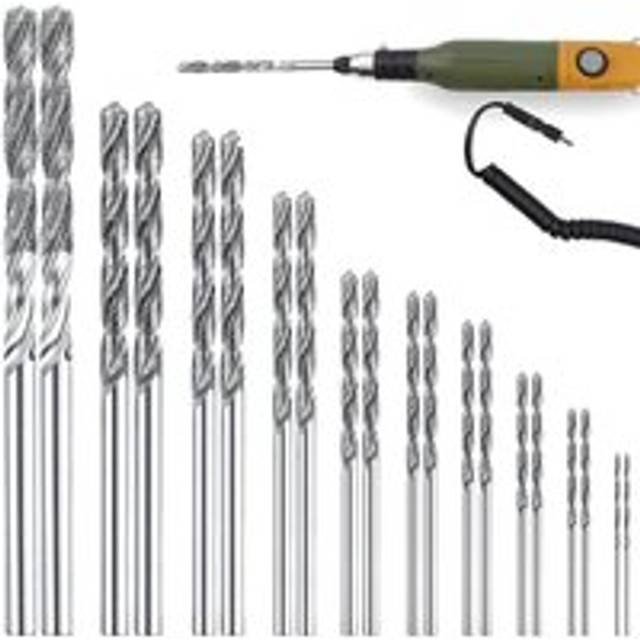 20 Pcs Diamond Drill Bits Set Twist Tip Bit Heavy Duty Mini for Glass Tile Jewelry