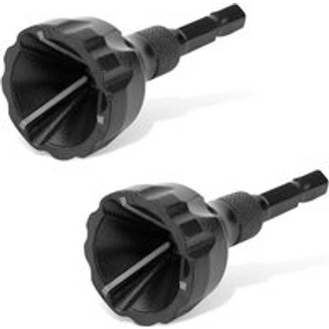 2pcs Deburring External Chamfer Tool, 1/4 Inch Hex Shank Tool Rotary Remove Burr Chamfering Drill Bit