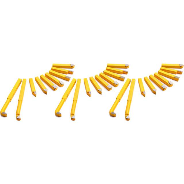 27Pcs YW1 Carbide Brazed Tip Tipped Lathe Cutter Tools 8X8mm High Hardness Turning Milling Welding Bit