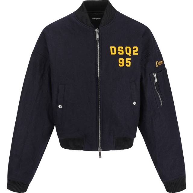 Dsquared2, Jacka, Herr, M, Polyester, Jacka med logotyp - blue (M)