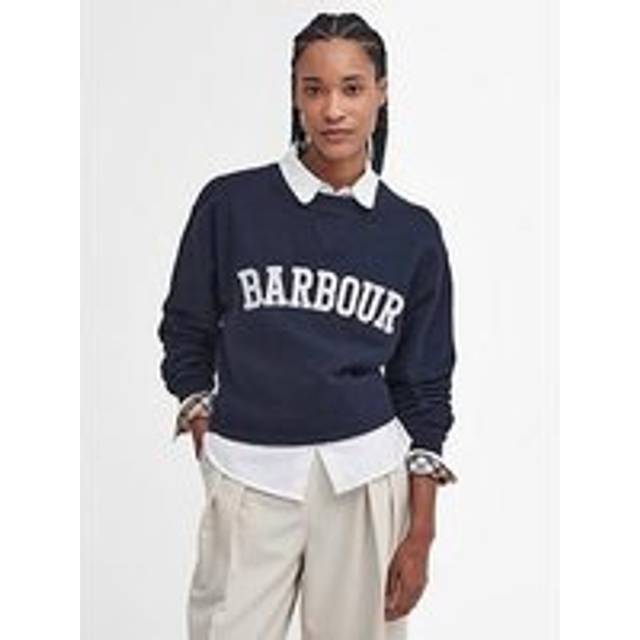 Barbour Womens Northumberland Sweatshirt Navy / Cloud
