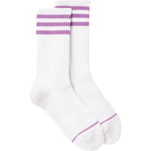 Girlfriend Collective Girlfriend Collective Womens/ladies Striped Crew Socks  - One Size, Violet