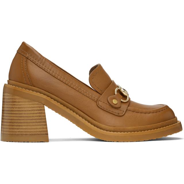 See by Chloé Tan Signature 1 Loafer Heels - 533-TAN - IT 42