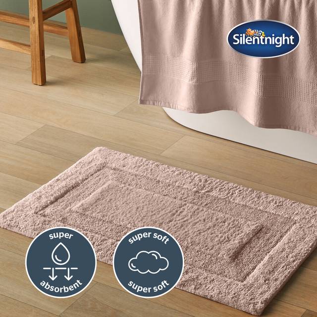 Silentnight Supersoft Cotton Bath Mat - Pink