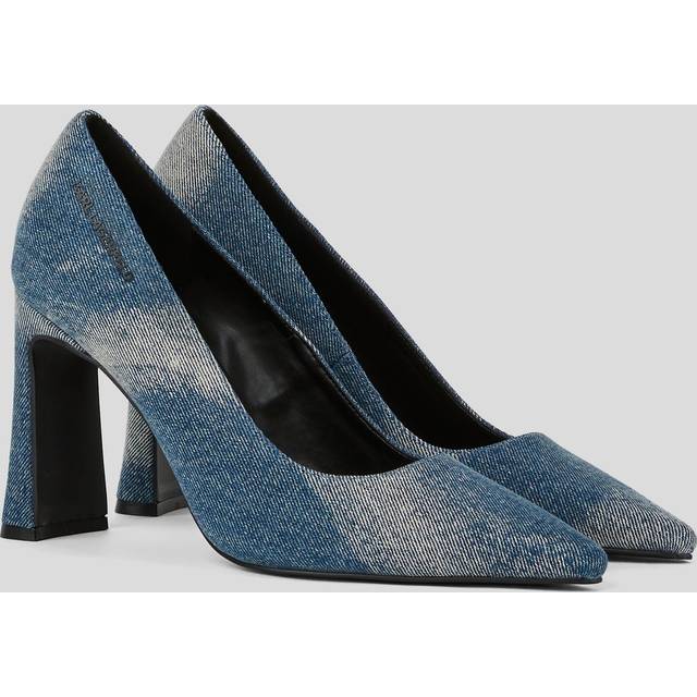 Karl Lagerfeld, Panache High Heels, Woman, DENIM BLUE, Size: 3 - Denim Blue