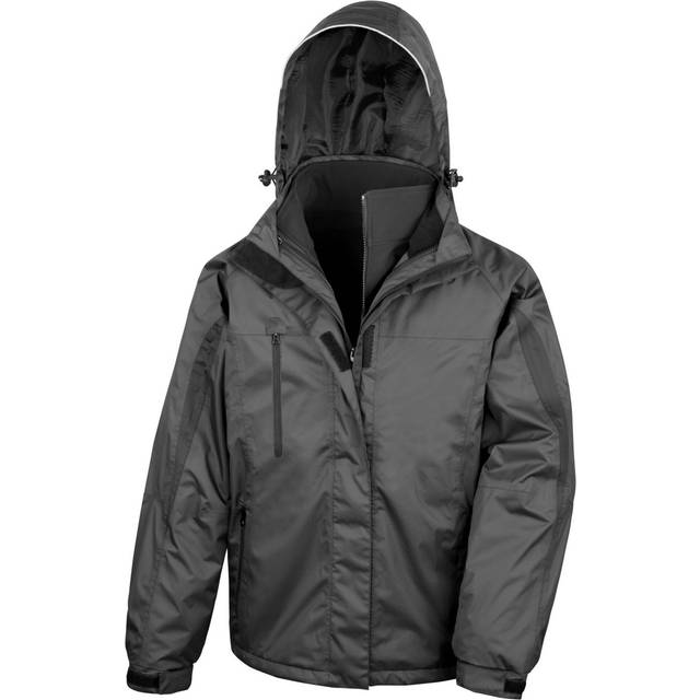(XL, Black) Result Mens 3 in 1 Travel Jacket