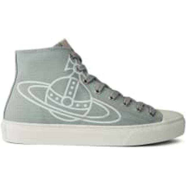 Pearl Grey High-Top Trainers Logo
