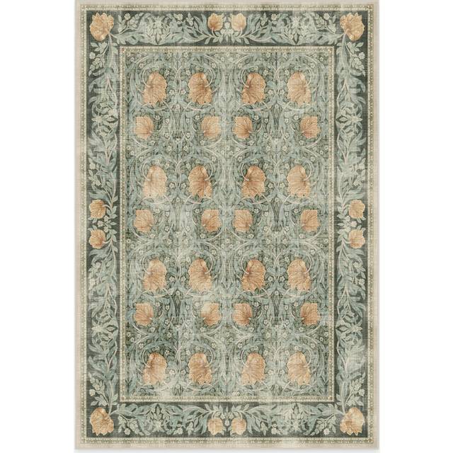 200x290 | Machine Washable Area Rug | Kid & Pet Friendly | Indoor Rugs | Pimpernel Jade Flatwoven Rug by Morris & Co. | Ruggable (200x290)