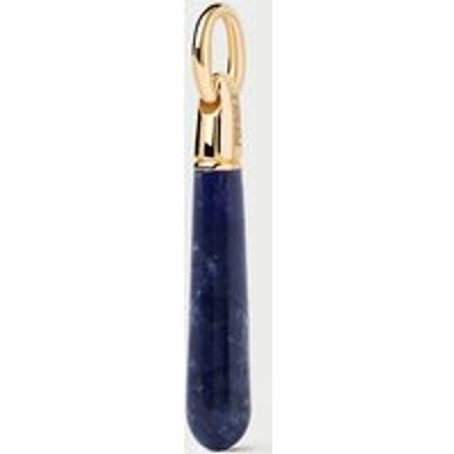 PDPAOLA Gold Plated Sodalite Large Drop Pendant For Women - blue/gold