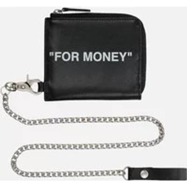 Men's Off-White Quote Chain Black Wallet