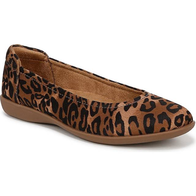 Naturalizer Flexy Flat Shoes, Leopard Print Fabric Leather, 7.0M Round Toe