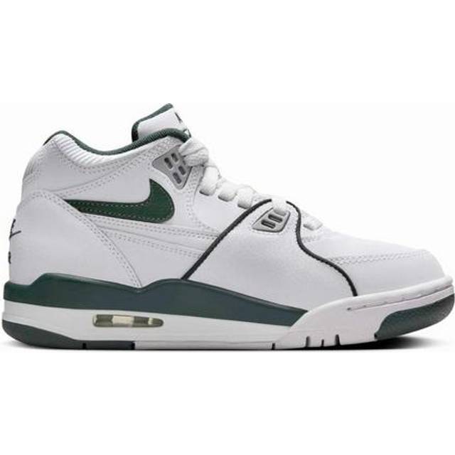 Nike White & Green Air Flight 89 Youth Trainers