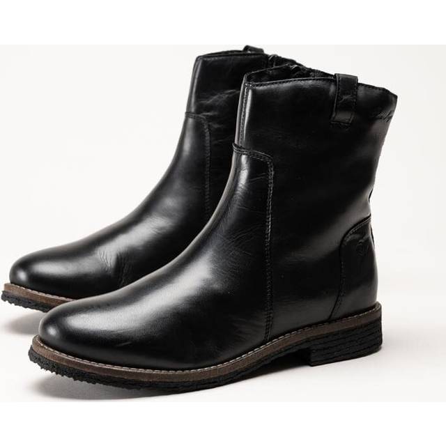 Rosa Negra - Svarta boots i skinn storlek 39 - All Black (39)