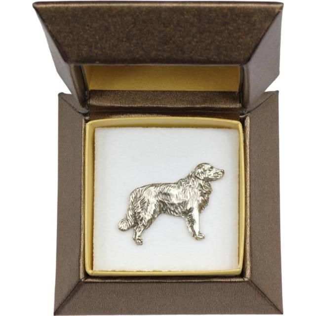Golden retriever - dog brooch in a gift box, elegant pin, lapel pin for art-dog