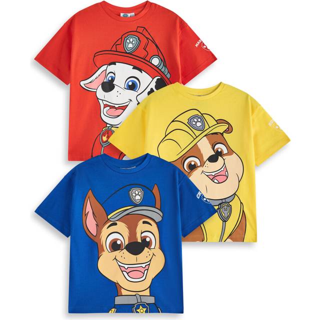 Paw Patrol Multi-Pack of 3 Short-Sleeved T-Shirts (Boys Multicoloured)