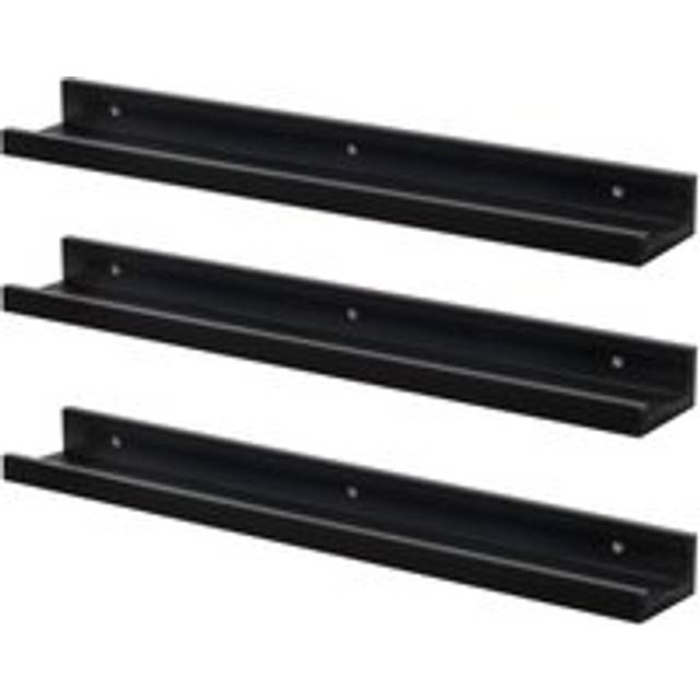 Wood Floating Shelf - Black (14 cm H x 65 cm W x 8 cm D)