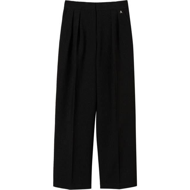 TWINSET - pleated palazzo pants - women - Viscose/Spandex/Elastane/Polyester - XL - Black