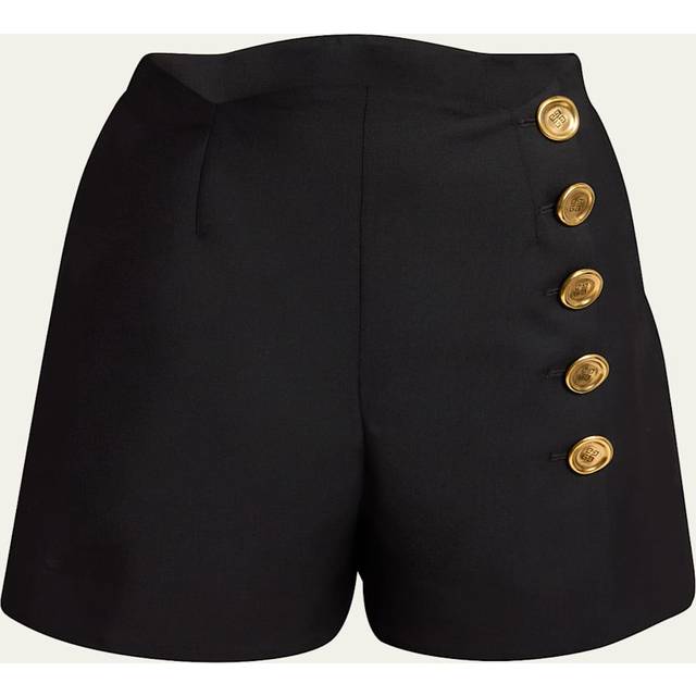 Givenchy Women&#39;s Wool Shorts in Black | Size 40 | BW515F100H Color 001 (40)