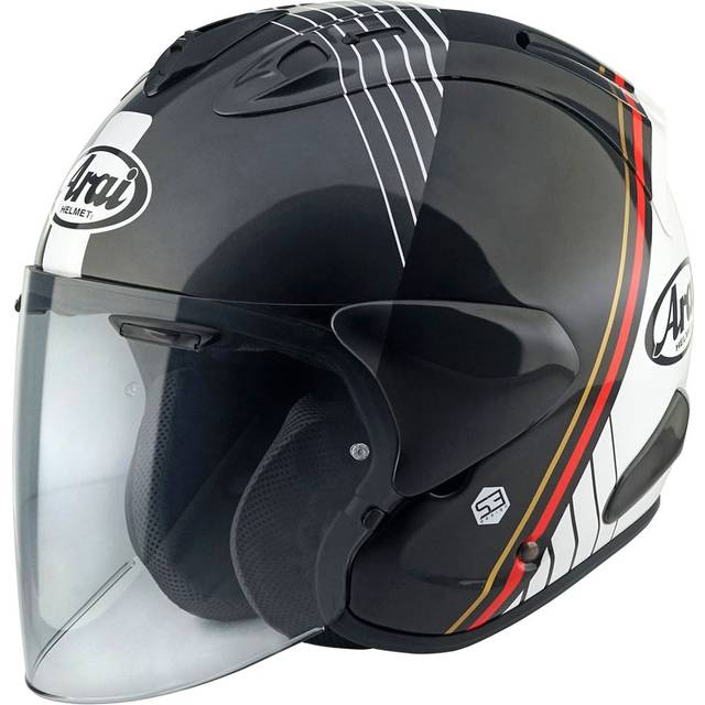 Arai SZ-R Evo Temu, open face helmet , color: Black/Grey/White , size: L