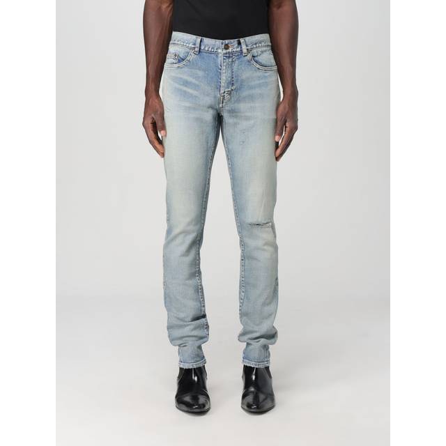 Saint Laurent-Skinny Jeans Celeste-Uomo - 36