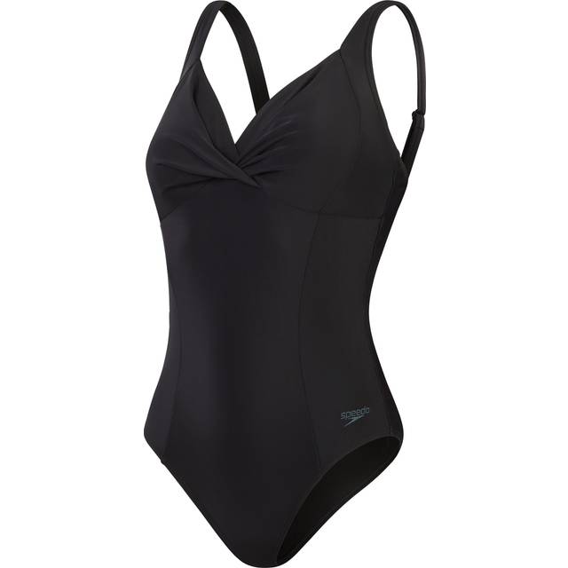Speedo Cross Knot Shaping 1 Piece Swimsuit - Black