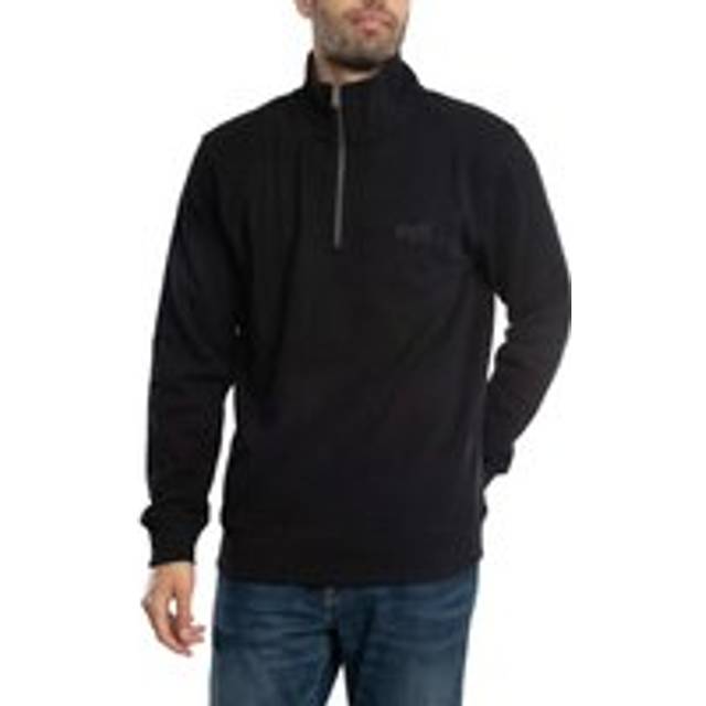 Superdry Essential Logo Henley 1/4 Zip Sweatshirts Black