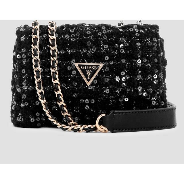 Guess Giully Sequin-Detail Tweed Mini Crossbody - Purple - T/U