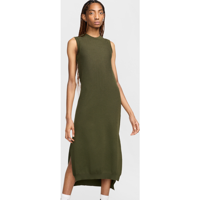 Nike Every Stitch Considered Women's Knit Dress - Green - Wool - S (UK 8&#x2013;10)