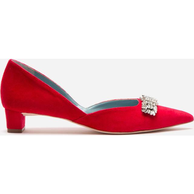 Paula Mini Block Heel - Velvet Red - 9
