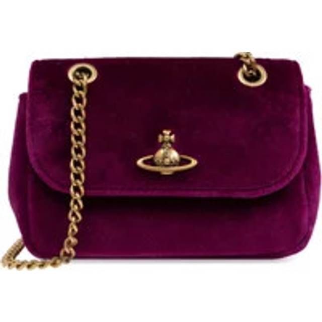 Vivienne Westwood Velour Small Chain Purse - Purple