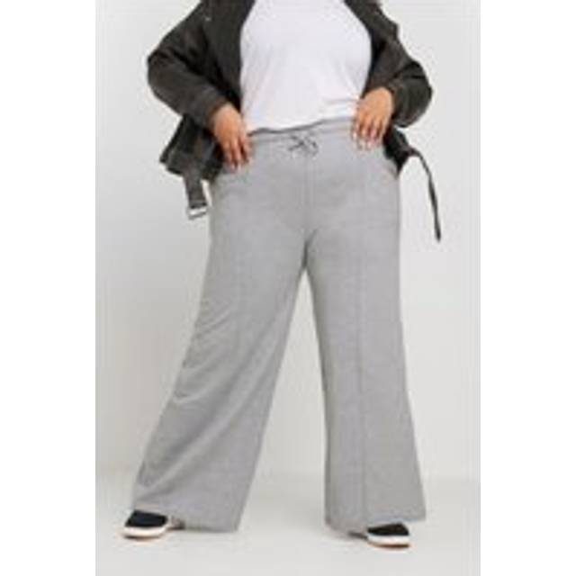 Yours Curve Grey Wide Leg Joggers, Women's Curve & Plus Size, Yours - 22-24