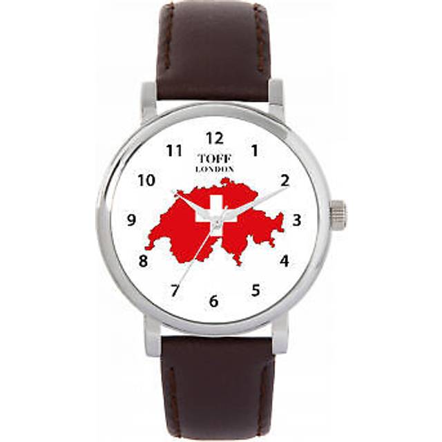 Toff london tlws-79775 ladies switzerland flag watch