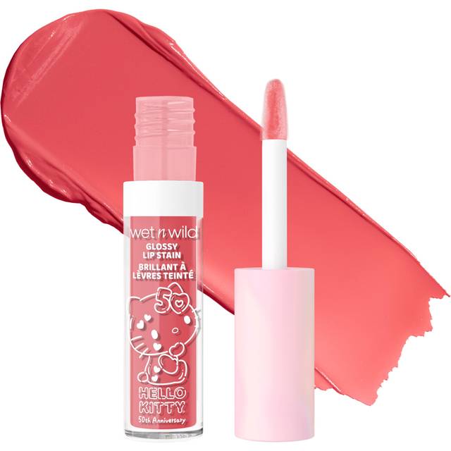 wet n wild Hello Kitty Glossy Lip Stain, Warm Apple Pie Lightly Scented, Nourishing New Glossy Finish Formula, Cruelty-Free & Vegan - So Sweet