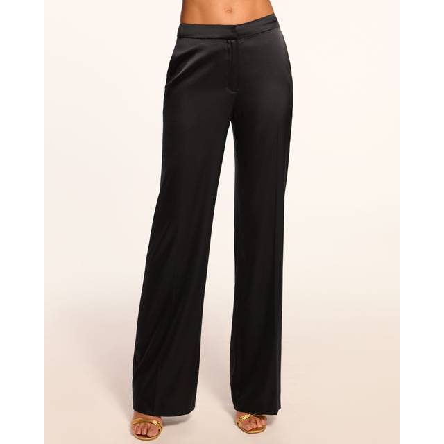 Marvia Satin Pants - BLACK - 14