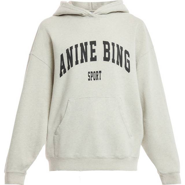 Anine Bing, Sweatshirts & Hoodies, Dam, M, Bomull, Harvey Hoodie Sweatshirt - gray (M)