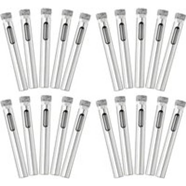20 Pack Diamond Drill Bit Set,6mm (1/4inch) Small Hole Saw Kit for Glass, Porcelain, Ceramic Tile, Marble