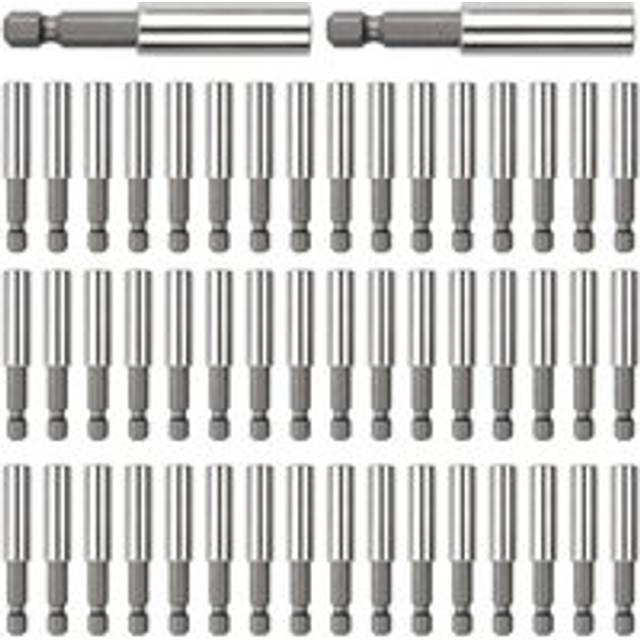 50PCS Strong Magnetic Drill Bit Extension Holder,1/4In Hex Shank, Steel Screwdriver for Impact Driver,2.36In