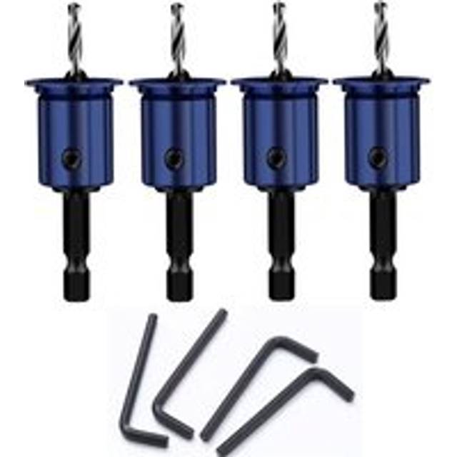8mm Shank Countersunk Drill Bit Alloy Core Limiter Countersink Router Woodworking Drilling Pilot Hole