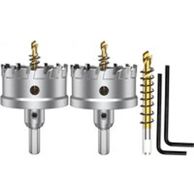 Hole Saw Set for Hard Metal,2-3/8 Inch Tungsten Carbide Tipped Cutter with Titanium Plated Pilot Drill Bit