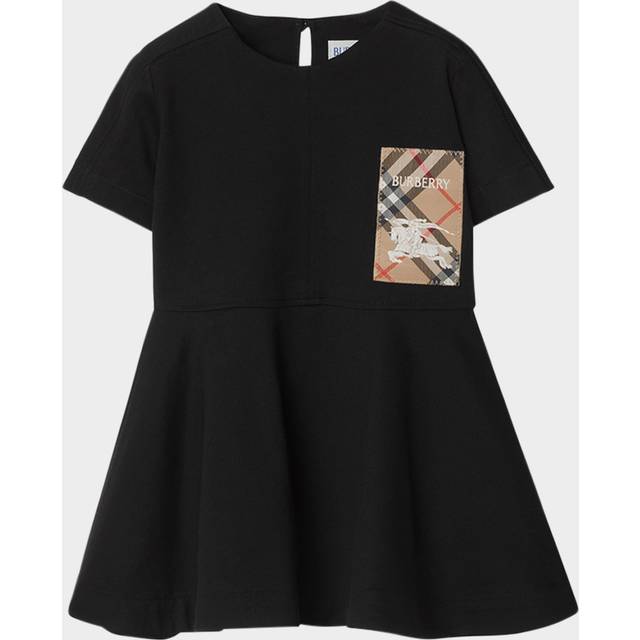 Burberry Baby Girls Black Cotton Jersey Dress - 2 year