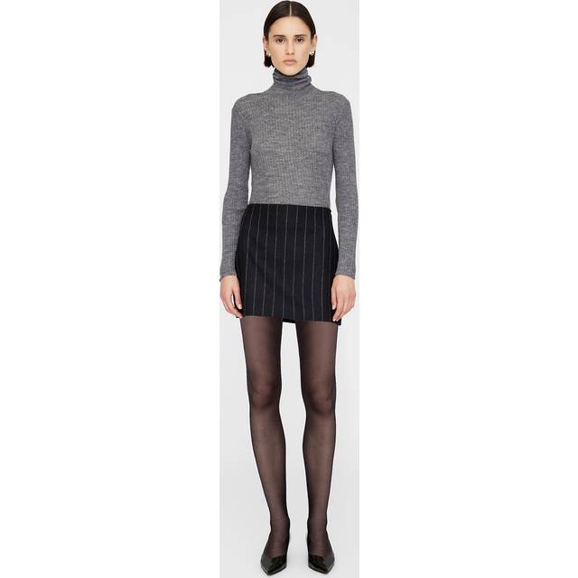 ANINE BING Black Tierra Miniskirt - Dark Grey - S