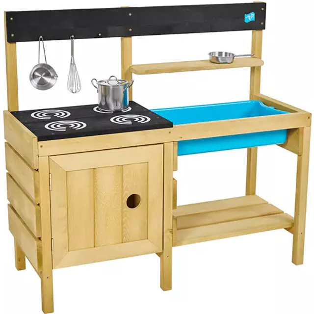 TP Junior Chef Wooden Mud Kitchen with Working Tap & Sink - FSC® certified