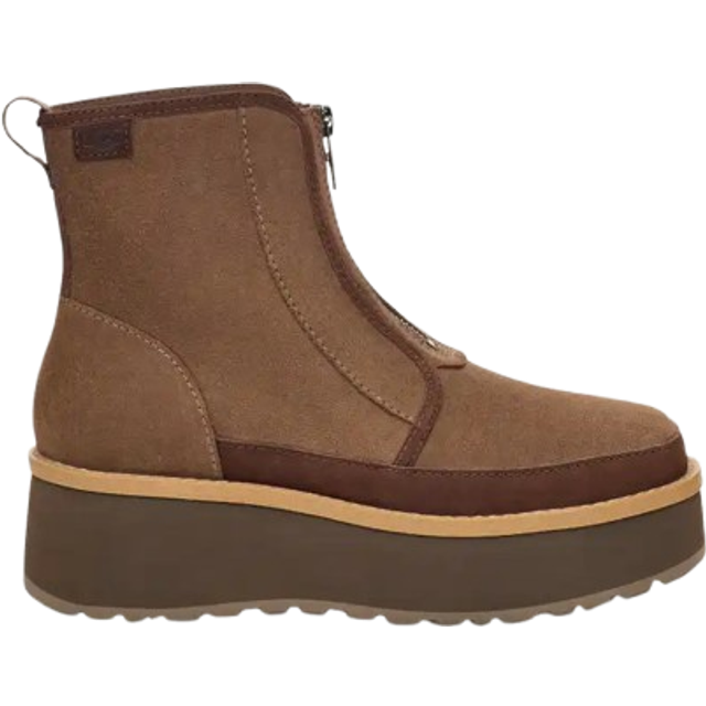 UGG® Cityfunc Zip Boot in Hickory, Size 8, Suede/Polyester