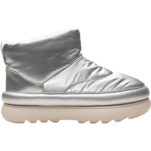 UGG Australia - Size 36 Metallic Silver Classic Maxi Mini Boots